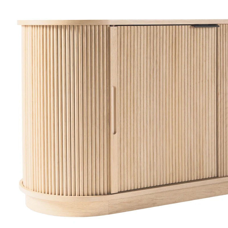 Meuble TV cheminée de style moderne de 70 pouces avec finition à rainures verticales