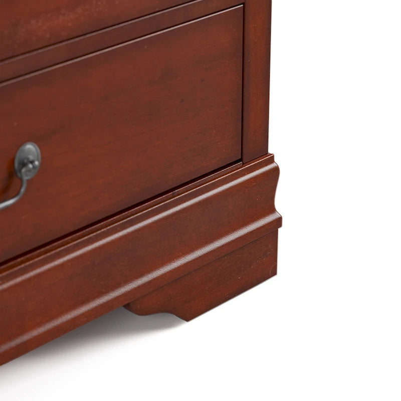 Série de commodes traditionnelles en bois massif à 6 tiroirs