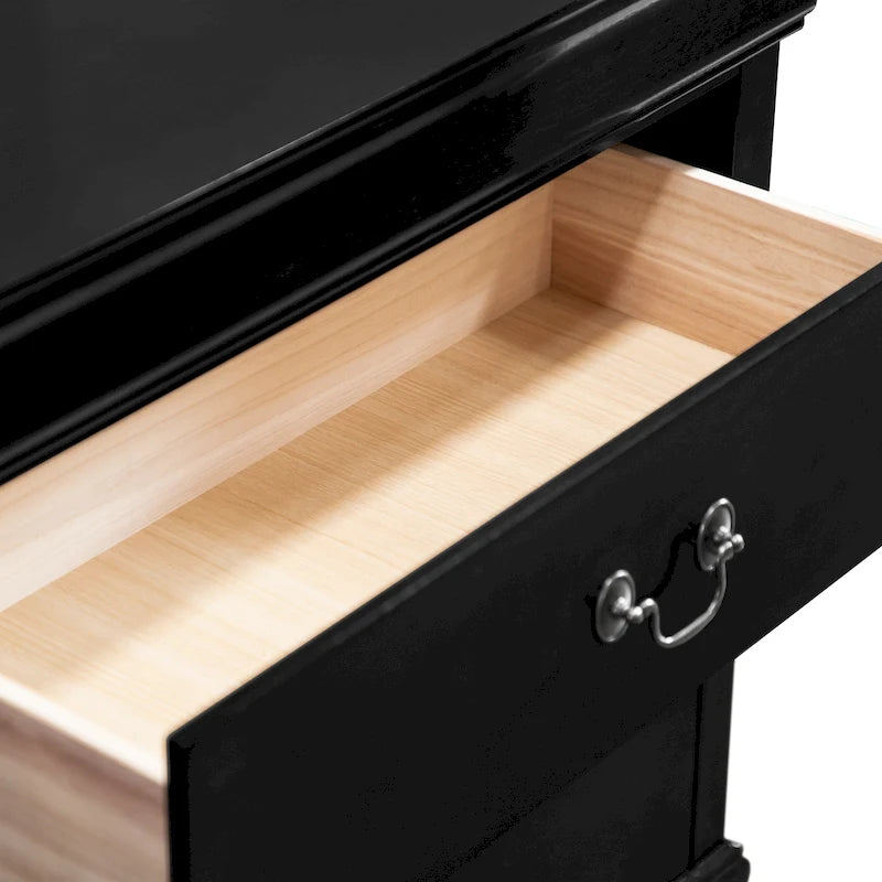 Série de commodes traditionnelles en bois massif à 6 tiroirs