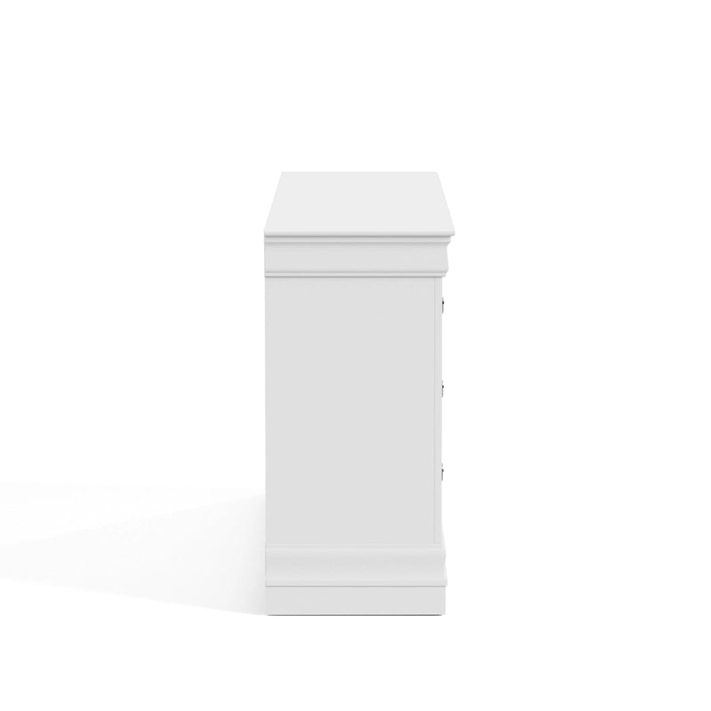 Série de commodes traditionnelles en bois massif à 6 tiroirs