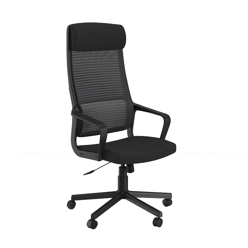 Fauteuil de bureau ergonomique pivotant en tissu moderne avec hauteur réglable