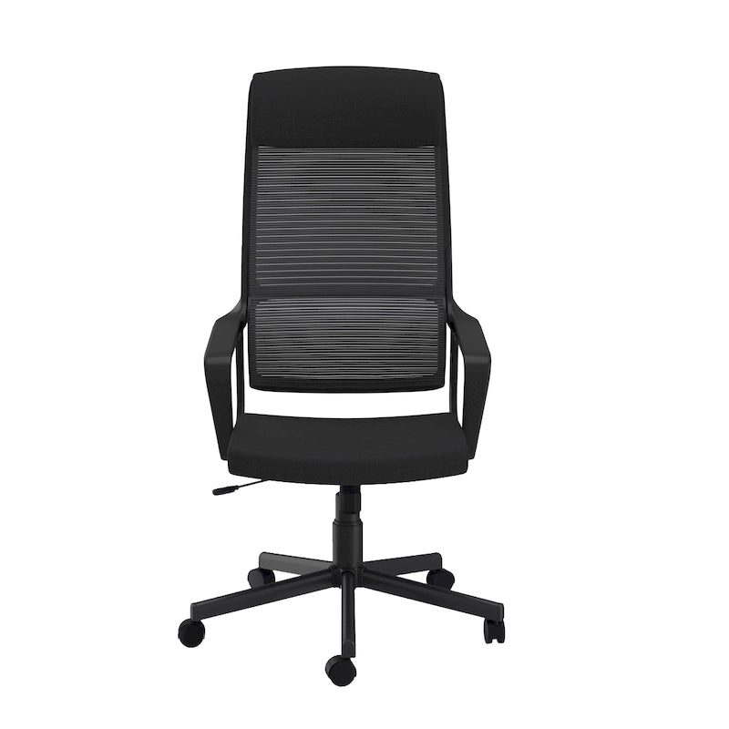 Fauteuil de bureau ergonomique pivotant en tissu moderne avec hauteur réglable