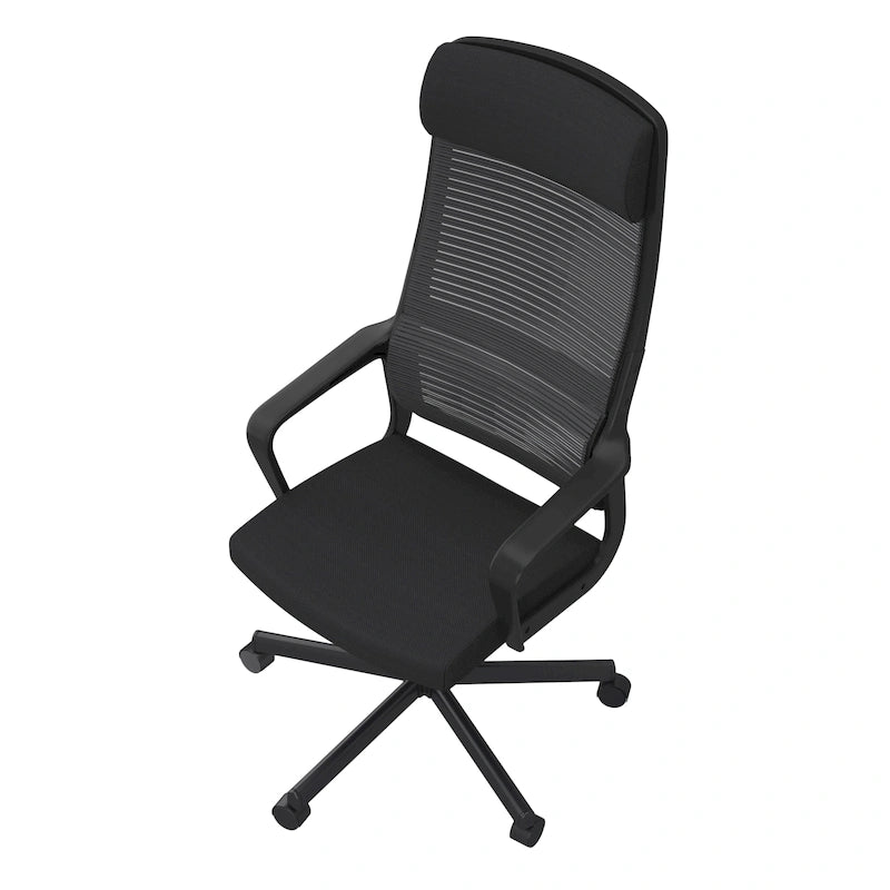 Fauteuil de bureau ergonomique pivotant en tissu moderne avec hauteur réglable