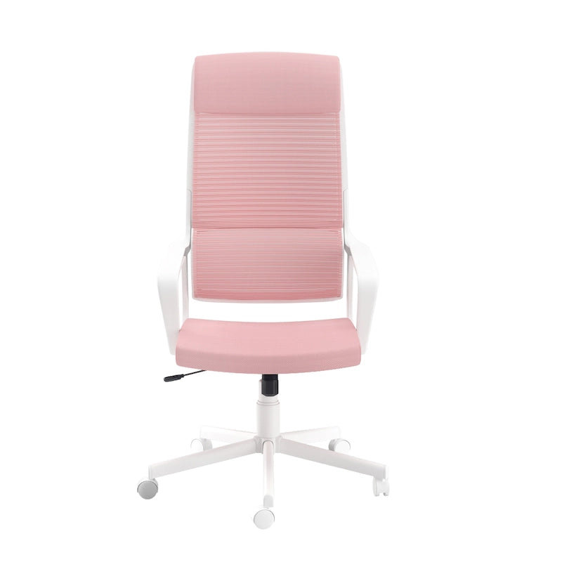 Fauteuil de bureau ergonomique pivotant en tissu moderne avec hauteur réglable