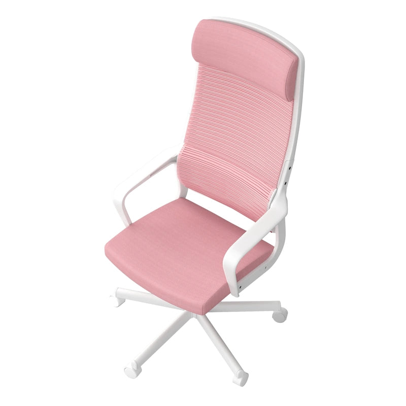 Fauteuil de bureau ergonomique pivotant en tissu moderne avec hauteur réglable