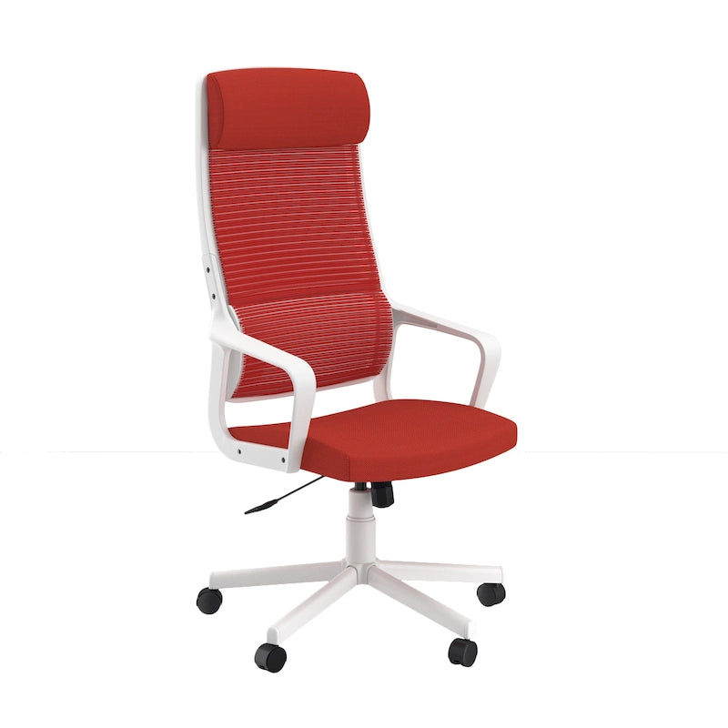 Fauteuil de bureau ergonomique pivotant en tissu moderne avec hauteur réglable