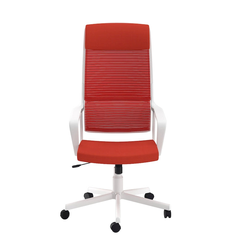 Fauteuil de bureau ergonomique pivotant en tissu moderne avec hauteur réglable