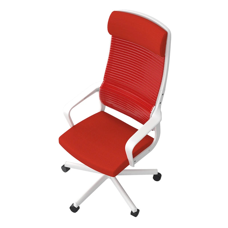 Fauteuil de bureau ergonomique pivotant en tissu moderne avec hauteur réglable