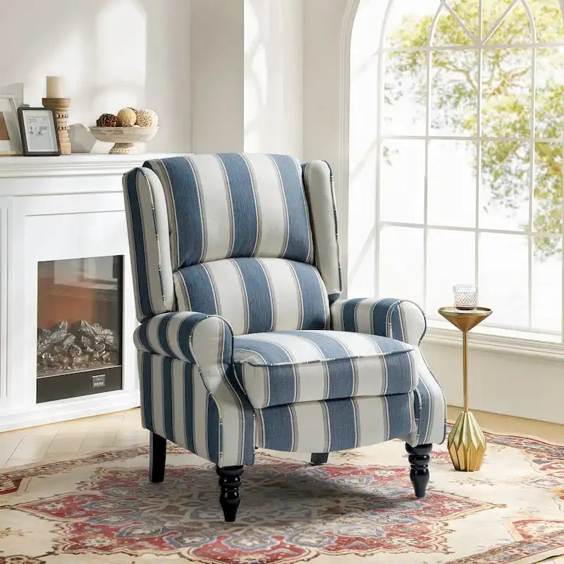 Fauteuil inclinable manuel classique en tissu avec oreilles