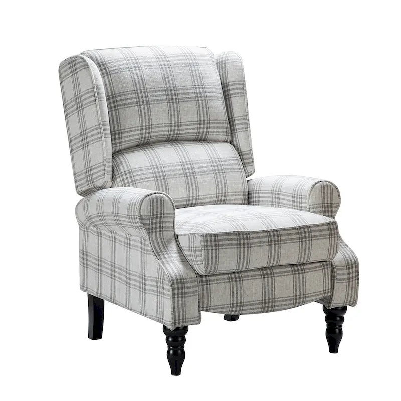 Fauteuil inclinable manuel classique en tissu avec oreilles