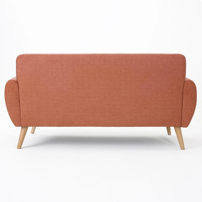 Canapé en tissu capitonné de style Mid-Century Modern