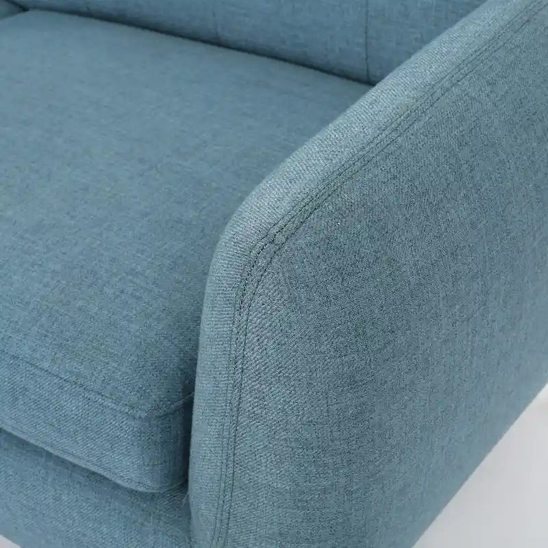 Canapé en tissu capitonné de style Mid-Century Modern