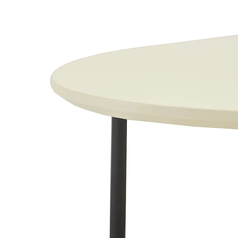 Table basse blanche / bois naturel