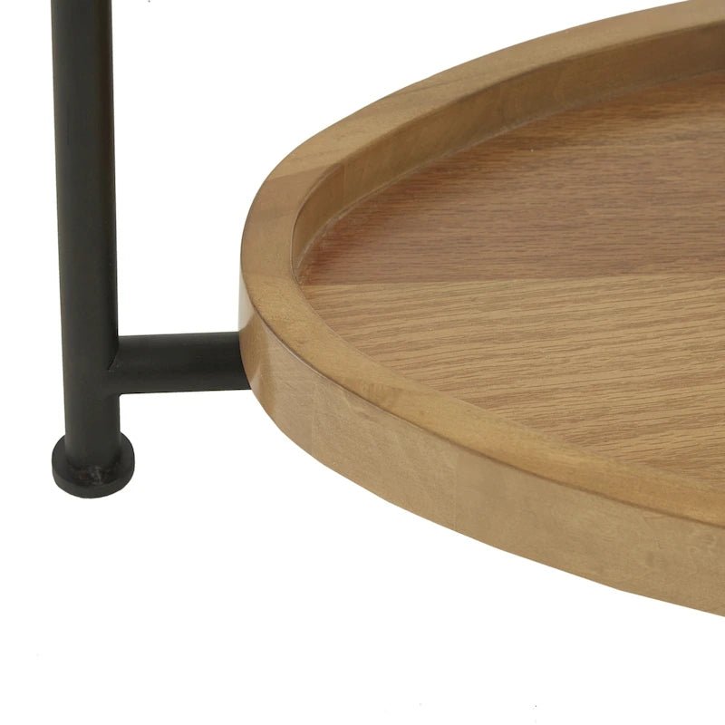 Table basse blanche / bois naturel