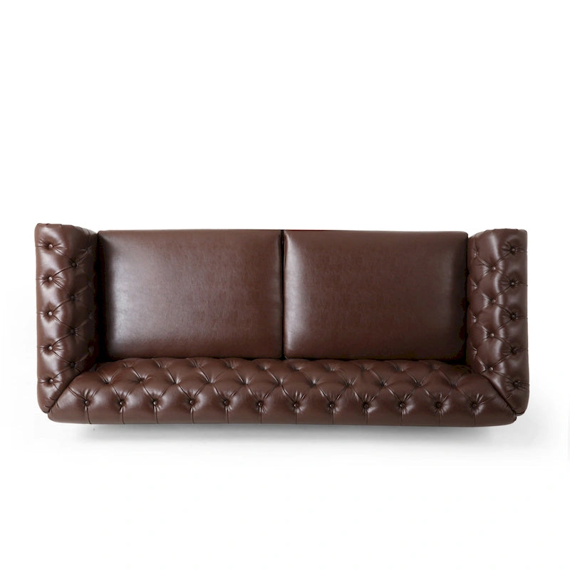 Série de canapés Chesterfield cloutés — 199,9 cm (L) x 85,1 cm (l) x 71,1 cm (H)