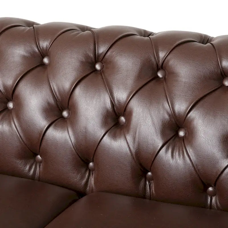 Série de canapés Chesterfield cloutés — 199,9 cm (L) x 85,1 cm (l) x 71,1 cm (H)