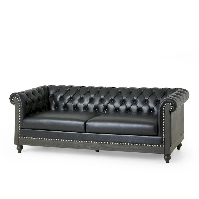 Série de canapés Chesterfield cloutés — 199,9 cm (L) x 85,1 cm (l) x 71,1 cm (H)
