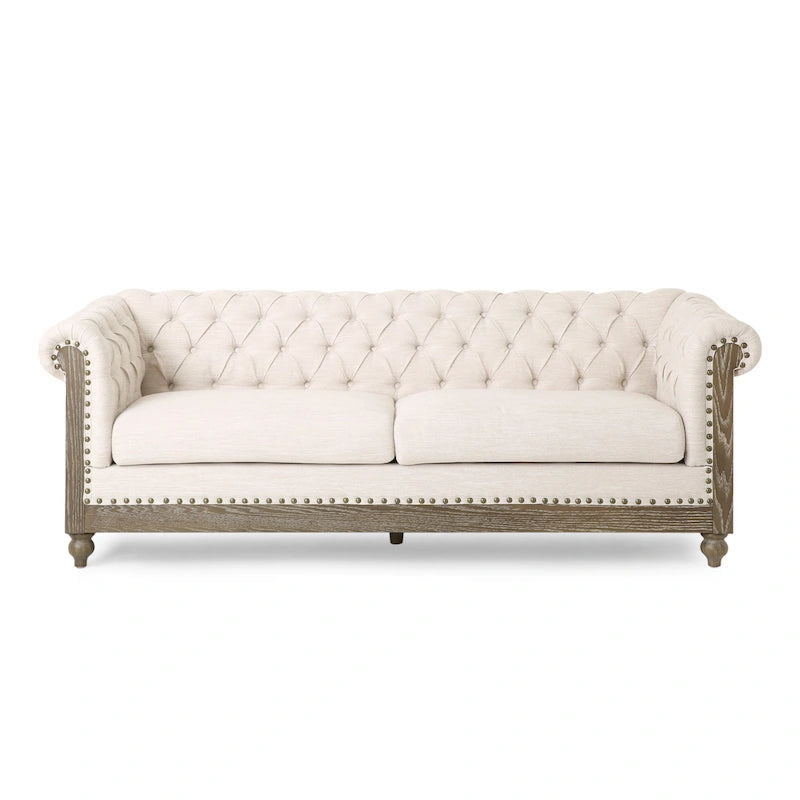 Série de canapés Chesterfield cloutés — 199,9 cm (L) x 85,1 cm (l) x 71,1 cm (H)
