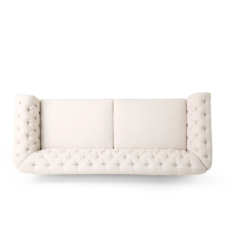 Série de canapés Chesterfield cloutés — 199,9 cm (L) x 85,1 cm (l) x 71,1 cm (H)