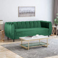 Canapé trois places en velours moderne — 30.00 (P) x 83.25 (L) x 30.25 (H)