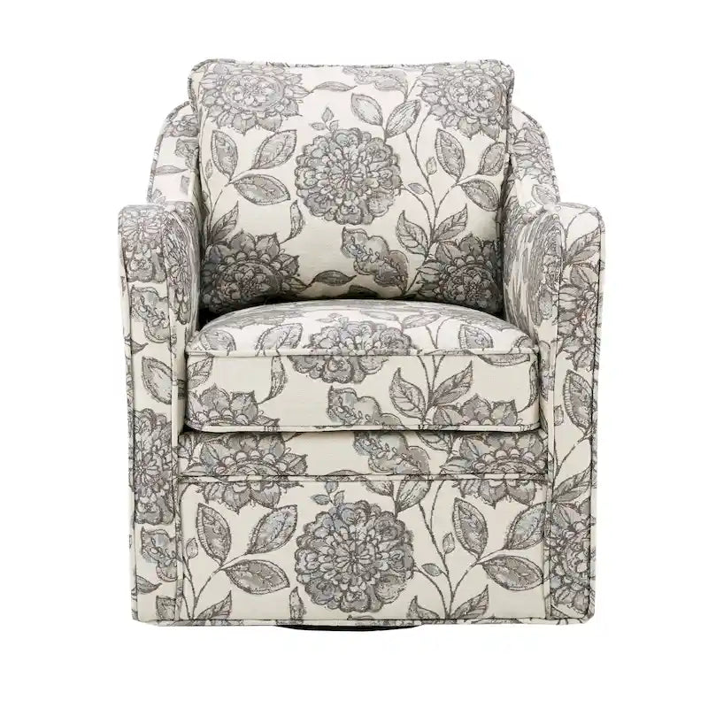 Fauteuil pivotant courbé et rembourré