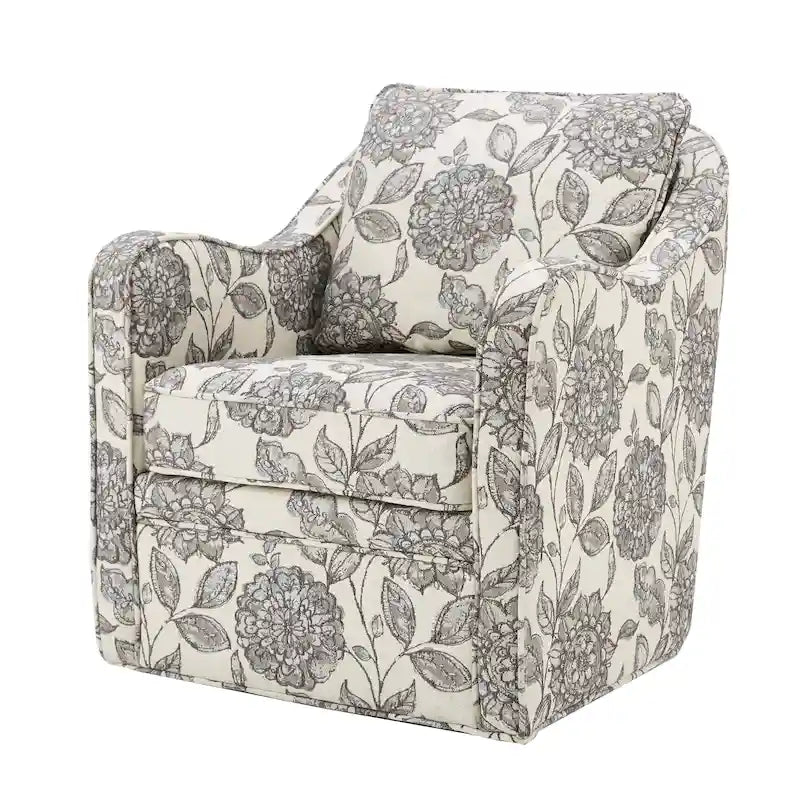 Fauteuil pivotant courbé et rembourré