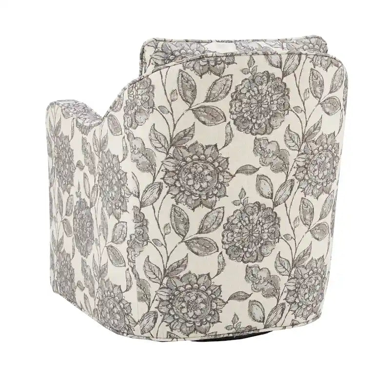 Fauteuil pivotant courbé et rembourré