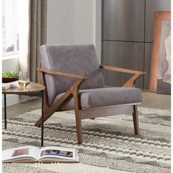 Chaise en bois massif de style Mid-Century Modern