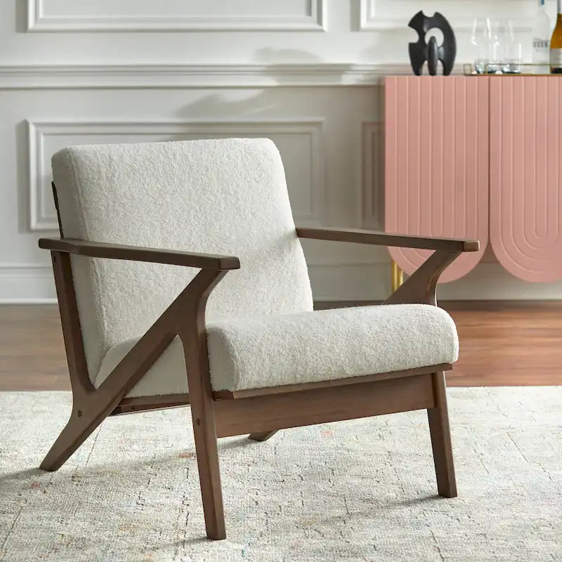 Chaise en bois massif de style Mid-Century Modern