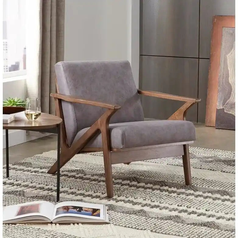 Chaise en bois massif de style Mid-Century Modern