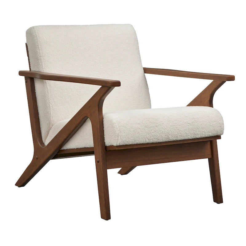 Chaise en bois massif de style Mid-Century Modern