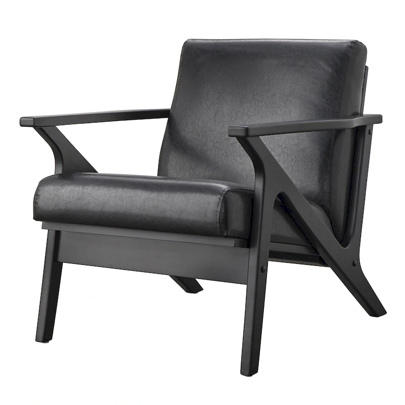 Chaise en bois massif de style Mid-Century Modern