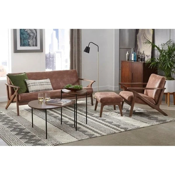 Chaise en bois massif de style Mid-Century Modern