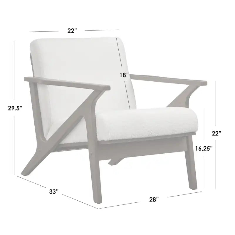 Chaise en bois massif de style Mid-Century Modern