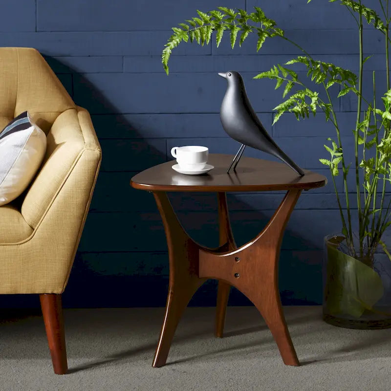 Table d'appoint triangulaire en bois