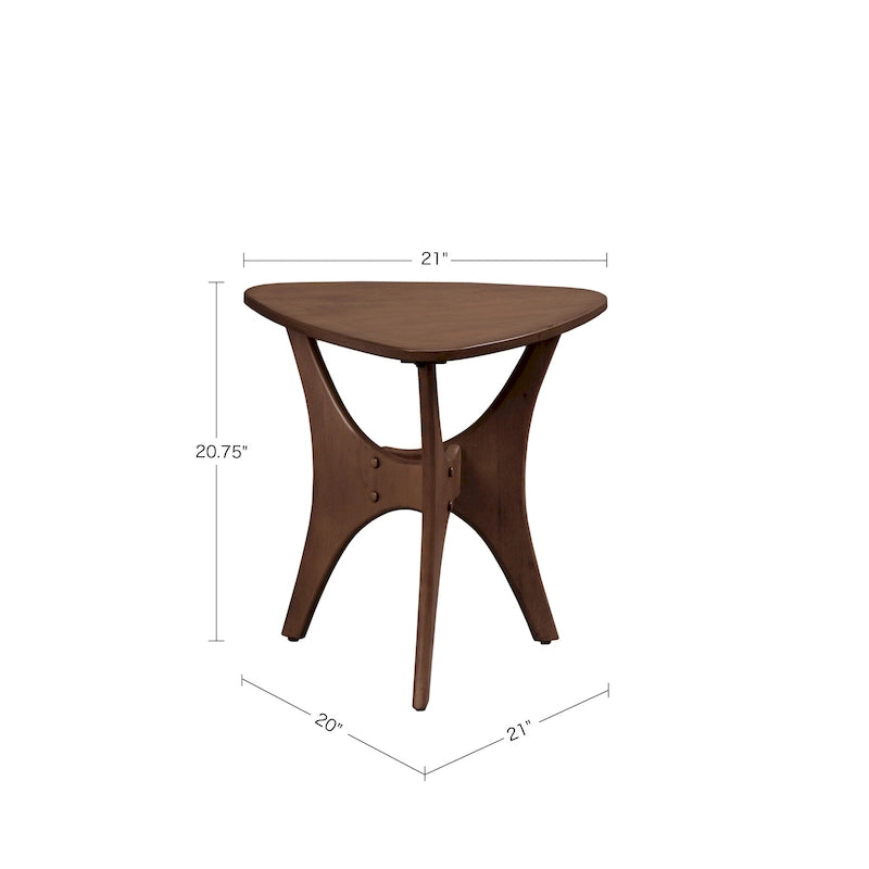Table d'appoint triangulaire en bois