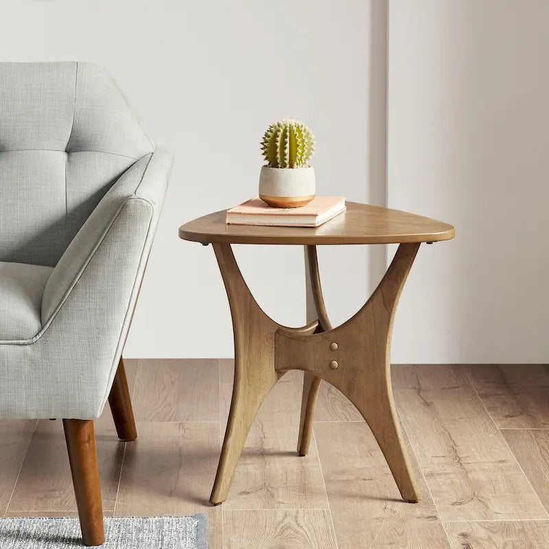 Table d'appoint triangulaire en bois