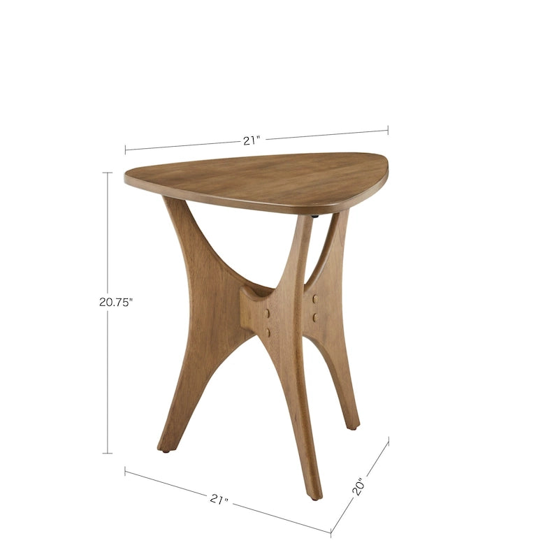 Table d'appoint triangulaire en bois