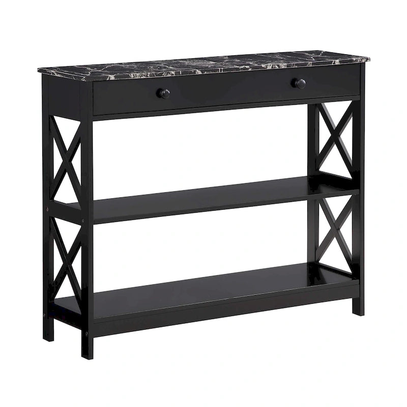 Table d'entrée de la série avec un tiroir et une étagère