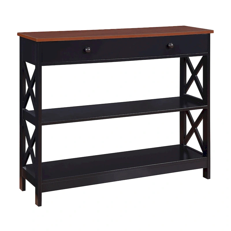 Table d'entrée de la série avec un tiroir et une étagère