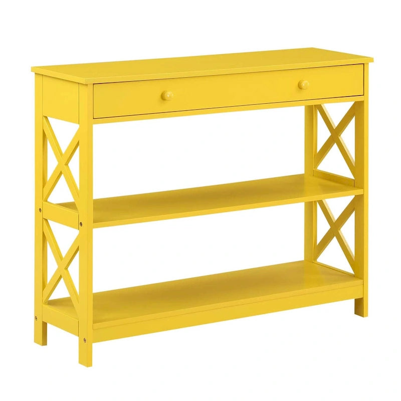 Table d'entrée de la série avec un tiroir et une étagère