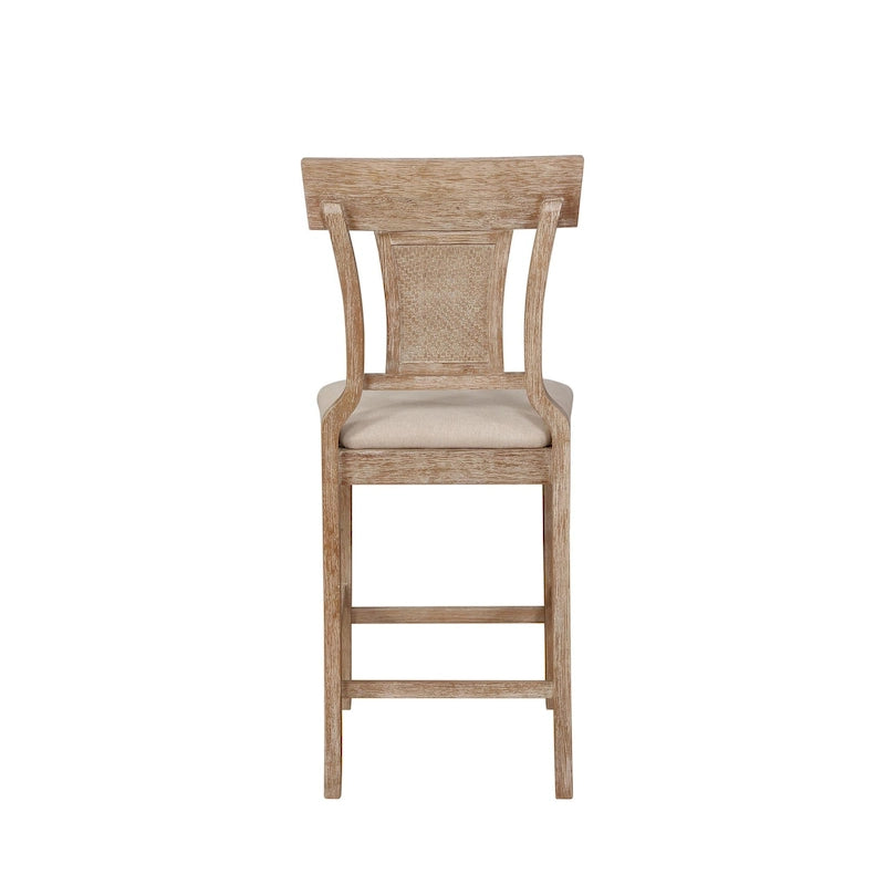 Tabouret de bar en rotin tressé de style rustique