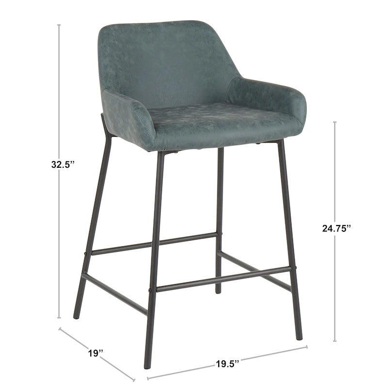 Tabourets de bar style industriel (lot de 2)