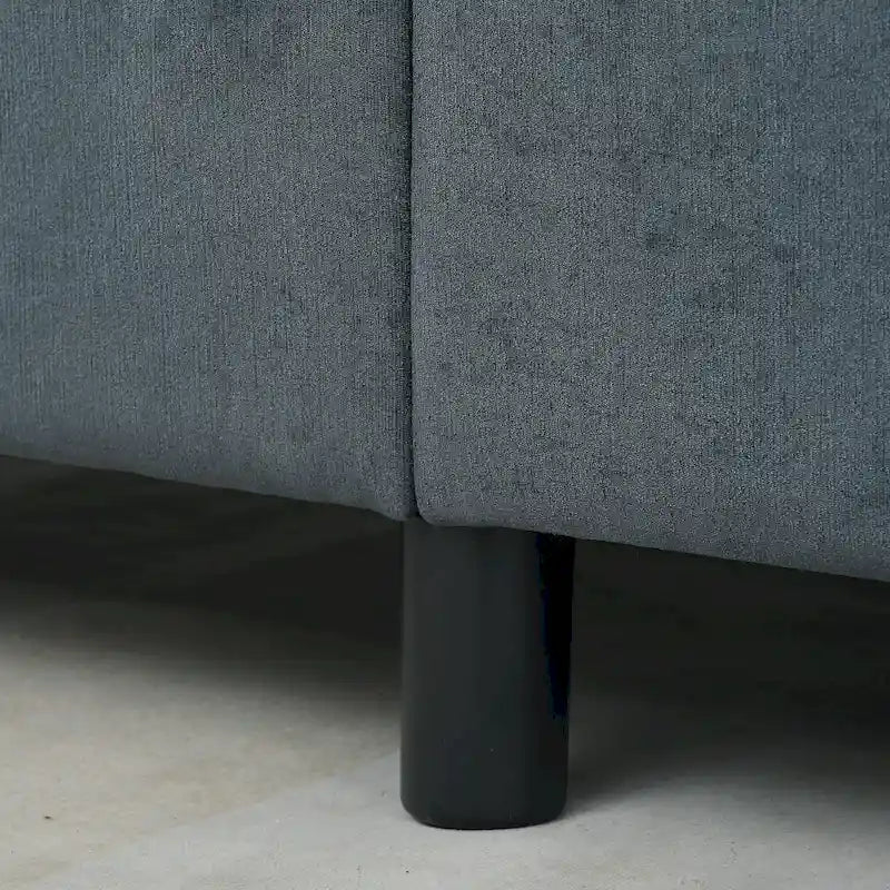 Canapé 3 places en mousse — Comprend des coussins décoratifs et un pouf, convient au salon