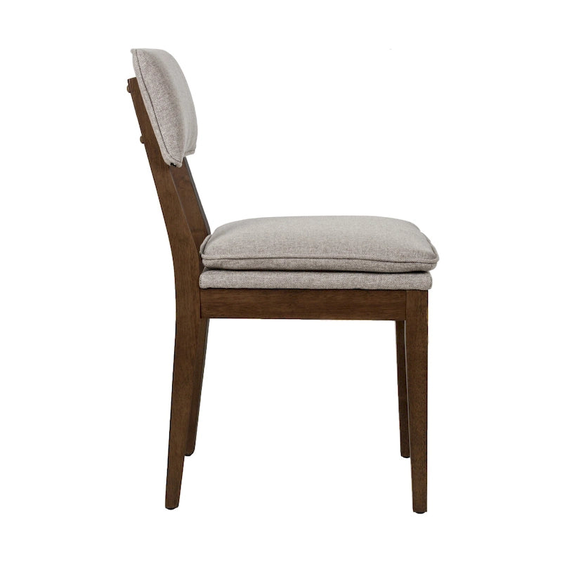 Chaises de salle à manger rembourrées en bois massif (Lot de 2)