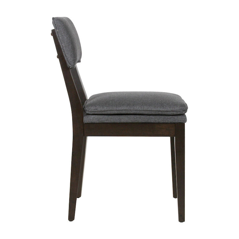 Chaises de salle à manger rembourrées en bois massif (Lot de 2)