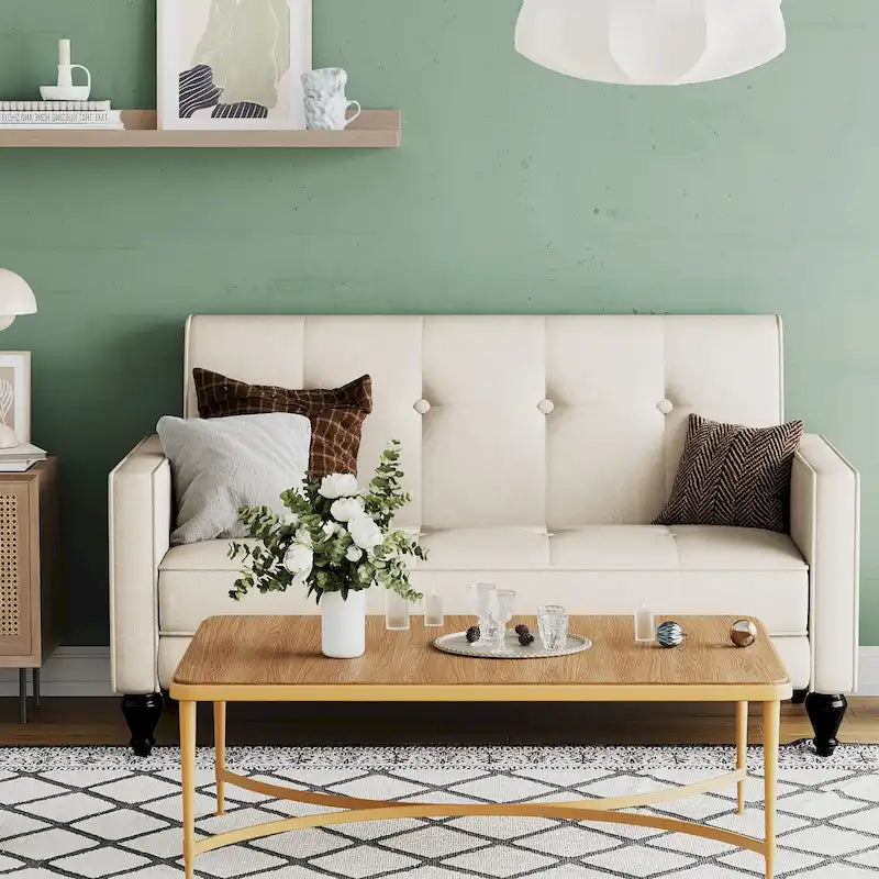 Canapé Mini Causeuse Petite Banquette Canapé pour Salon Petits Espaces, Petits Canapés Rembourrés avec