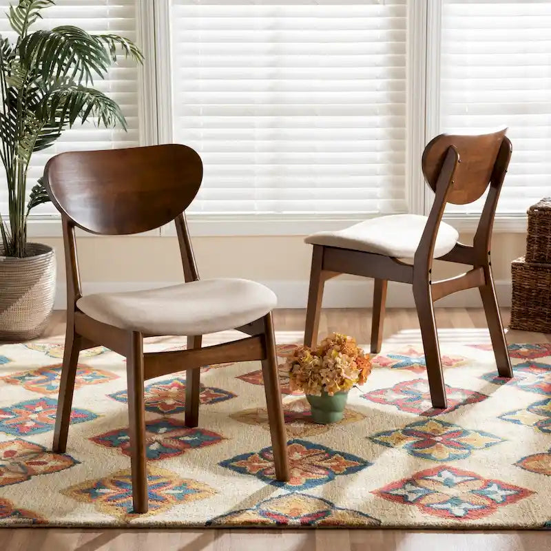 Ensemble de 2 chaises de salle à manger style milieu de siècle