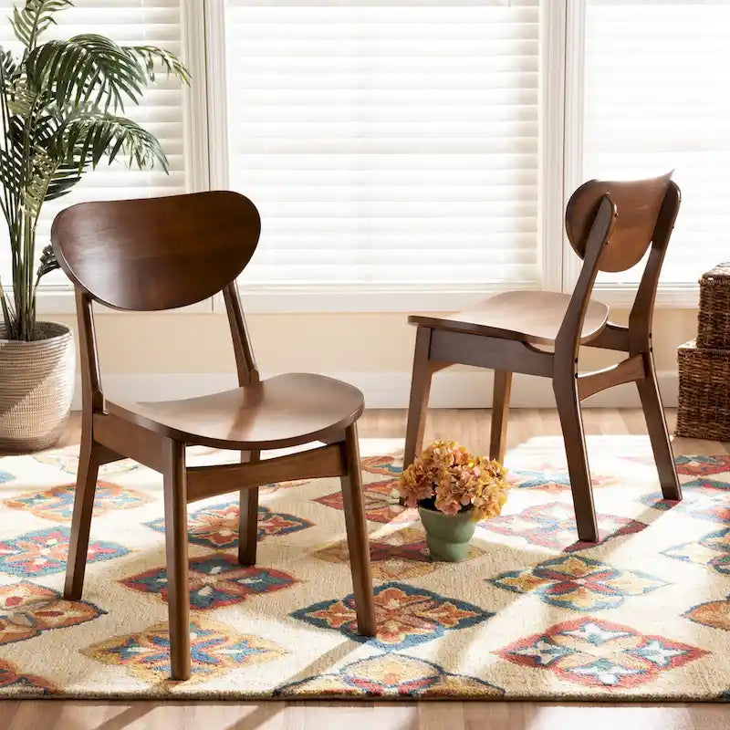 Ensemble de 2 chaises de salle à manger style milieu de siècle