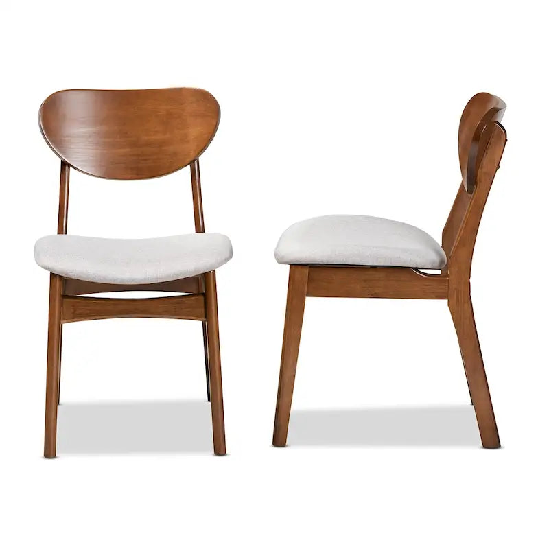 Ensemble de 2 chaises de salle à manger style milieu de siècle